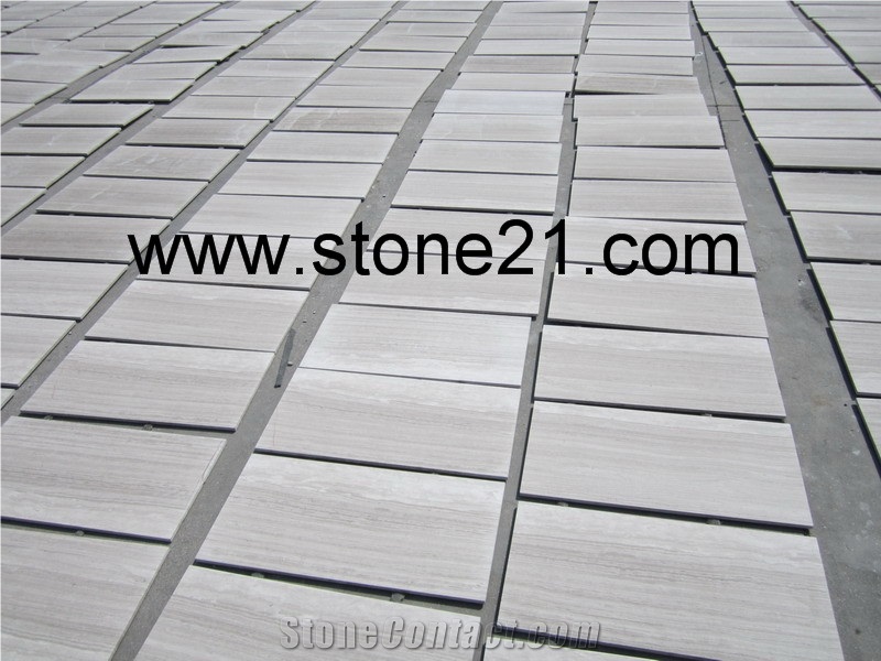 Chinese Cheap Wood Vein Marble Slabs, China White Wood Marble