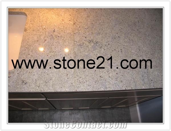 Kashmir White Granite Kitchen Countertop, India White Granite