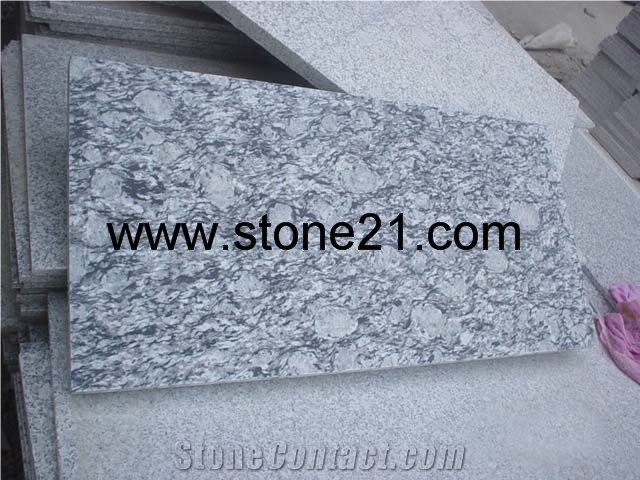 Sea Wave Granite Tiles and Slabs, China White Granite