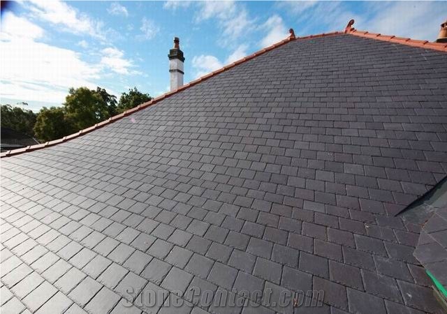 Black Slate Roofing Tiles Project, Roof Project
