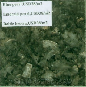 Emerald Pearl Granite Slabs & Tiles, Norway Black Granite