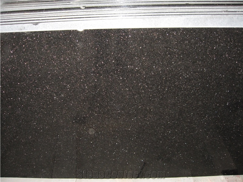 Black Galaxy Machine Polished Strips Slabs & Tiles, Black Galaxy Granite Slabs & Tiles