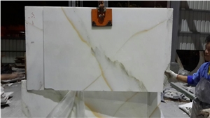 China Calacatta Oro Pure White Snow Marble Slabs, High Glossy Tile, China Absolute White Marble Panel Translucent for Bathroom Walling,Floor Covering