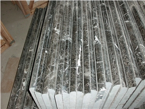 China Hang Grey High Glossy Polished Steps Stairs, Popular Grey Marble Steps Interior Risers