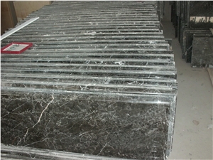 China Hang Grey High Glossy Polished Steps Stairs, Popular Grey Marble Steps Interior Risers