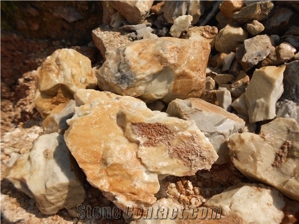 Pyrophyllite Yellow Soapstone Quarry Rocks