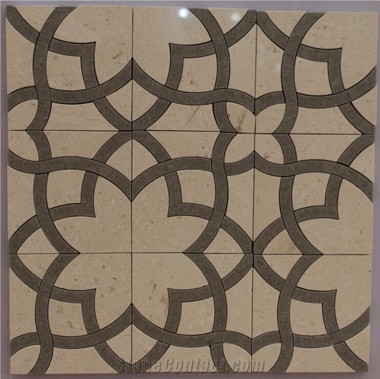 Waterjet Mosaic Tiles, Waterjet Patterns, Marble Mosaic Tiles