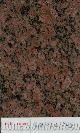 Baltic Red Slabs & Tiles, India Brown Granite