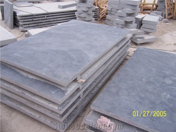 Blue Stone Tiles Limestone Honed, China Blue Stone Bluestone Slabs & Tiles