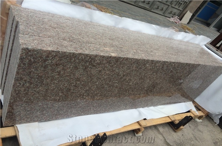 Cheap Peach Red G687 Polished New Granite Countertop