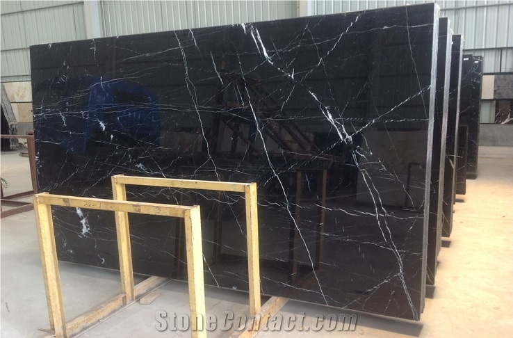Guangxi Nero Marquina Black Marble Big Slab