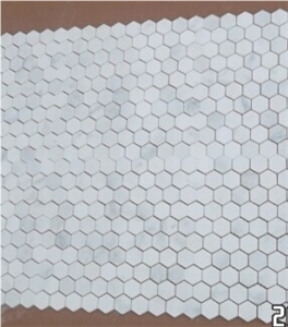 Oriental White Mosaic Tile, White Marble