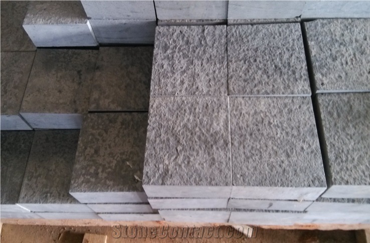 Zhangpu Black Granite Cube Stone,Flamed Brush Granite Pavers
