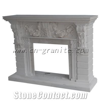 Fireplace White Marble