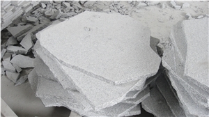 Granite Paving Stone Of G603 Crazy Size in White Colour and Flamed Paving Tone