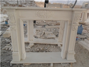 York Model in White Marble Fireplace