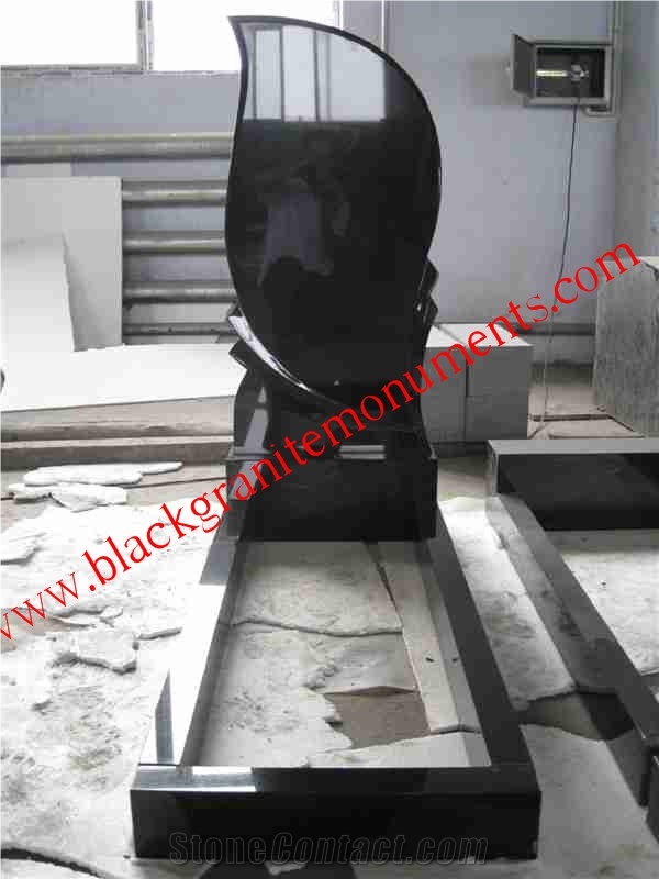 China Absolute Black Polished Monument & Tombstone, China Shanxi Black Polished Monument & Tombstone, China Absolute Black Polished Memorials & Headstones, Russian Style