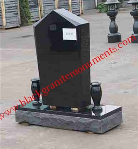 China Absolute Black Polished Monument & Tombstone, China Shanxi Black Polished Monument & Tombstone,Us Style