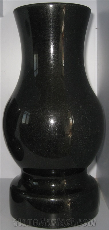 China Absolute Black Polished Turned Vases, China Shanxi Black Polished Turned Vases