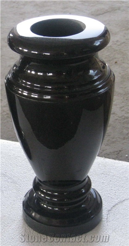 China Absolute Black Polished Turned Vases, China Shanxi Black Polished Turned Vases