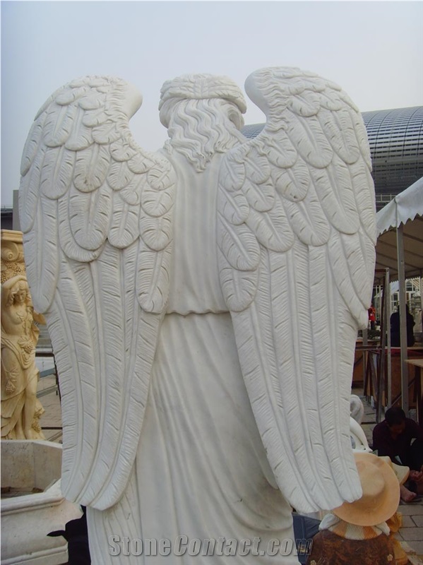 China Polished Statue Carving&Western Statue,Handcarved Sculptures,Angel Sculptures