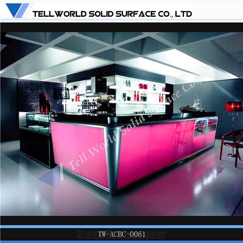 2015 Fashion and Modern Led Commercial Reception Bar Counter for Sale