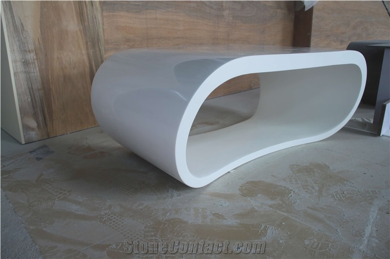 High end curved low height coffee table for decoration