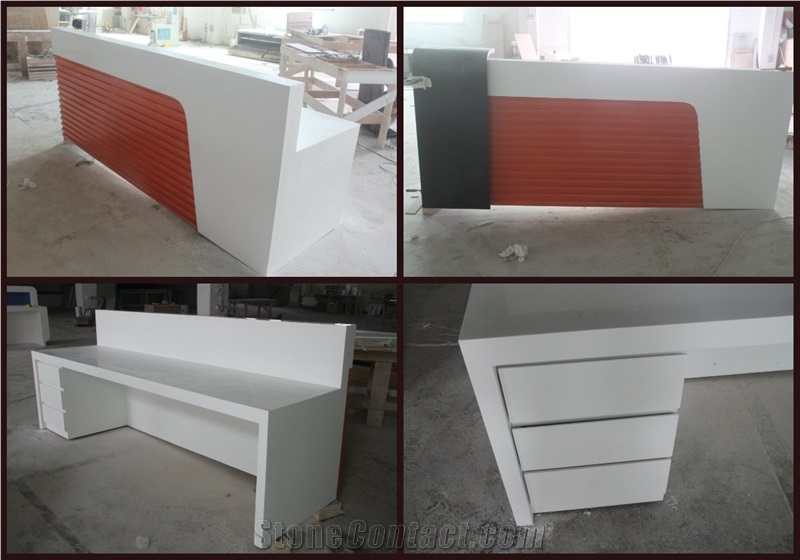 Solid Surface Custom Modern Commercial Reception Desk