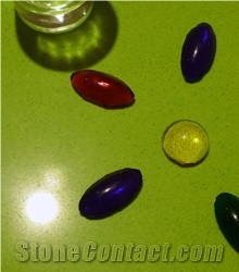Engineered Quartz Stone Apple Green Color for Worktops and Bench Tops 2cm Thick Solid Surfaces