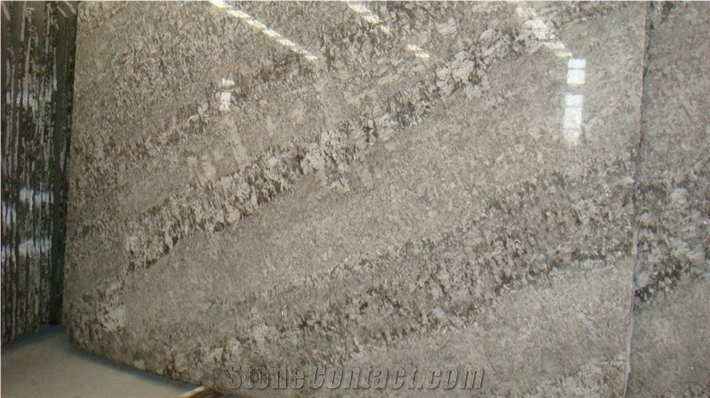 Aspen White Granite Slab, Brazil White Granite