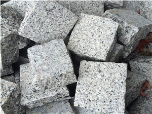 G603 Granite Cube Stone,Light Grey Granite Cobble Stone Pavers