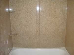 Granite Bathroom Tub Surround, G682 Yellow Granite Bath Accessories