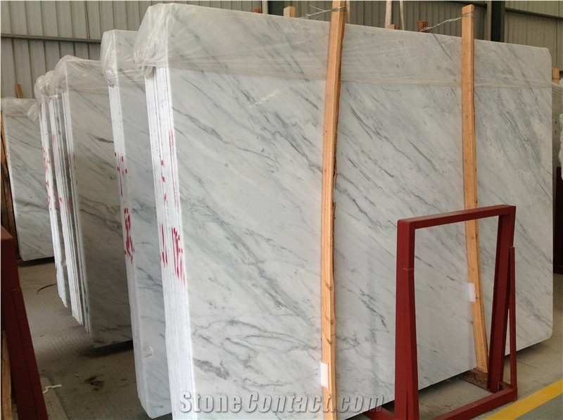 Carrara White Marble with Grey Veins