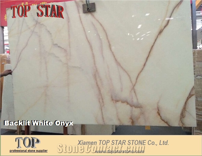 Natural Jade White Onyx with Red Lines