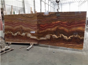 Translucent Multicolor Red Onyx Wall Tiles