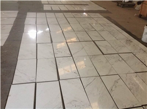 White Volakas Imperial Marble Floor
