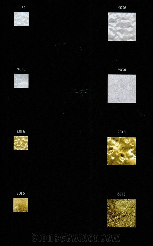 Real Gold and Real Silver Mosaic Glass Tile