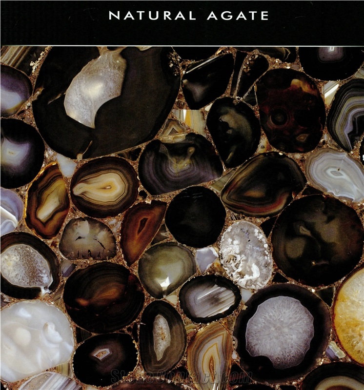Semi-Precious Agate Slabs, Tiles, Basins, and Decor