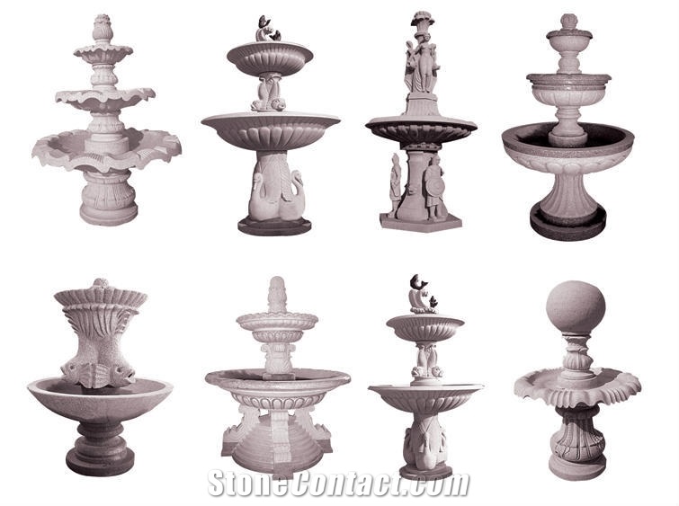Garden Fountain Designs Carving Stone, Stone Garden Fountains Designs