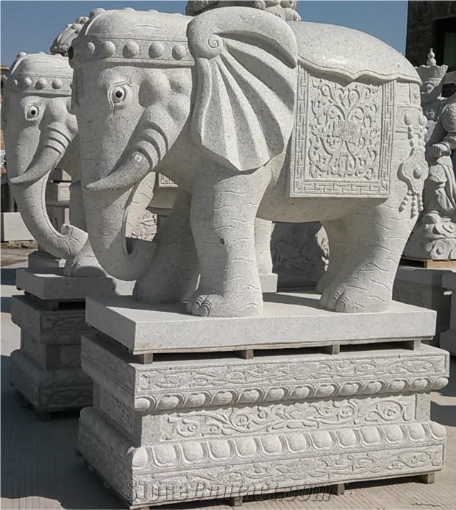 Granite Elephant Sculpture, Handcarved Sculptures, Animal Sculptures, Garden Sculptures, Landscape Sculpture