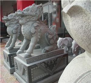 Granite Lions, Handcarved Sculpture, Sculptures for Hotel, Garden Sculptures