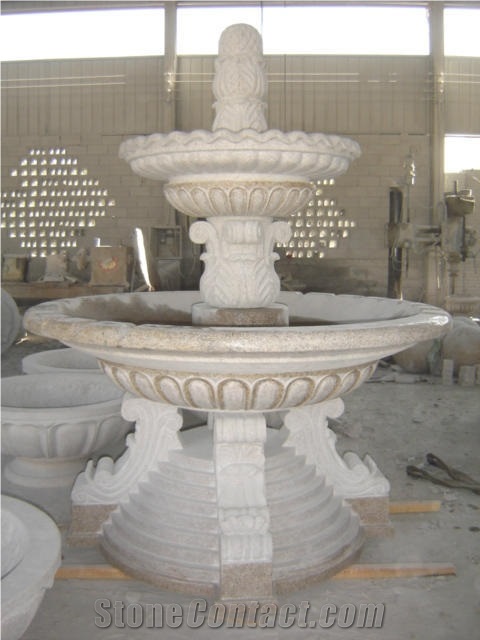 Granite Sculpture Fountain, Carving Stone, Hand Carved Fountain, Garden Fountain, Exterior Fountains, Watering Pot