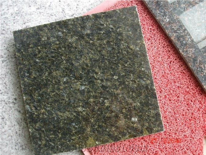 Verde Ubatuba Green Granite Slab & Tile, Polished Green Granite, Brazil Green Granite Tiles & Slabs