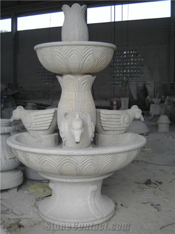 Water Fountain, White Granite Fountain, Garden Fountains