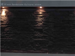 Beautiful Black Sandstone Cultured Stone
