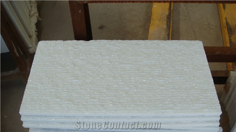 Beautiful Chiselled Crystal White Marble Slabs & Tiles, China White Marble