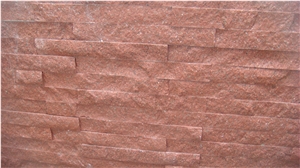 China Asia Red Granite Cultured Stone,Stacked Stone,Ledge Stone Wall Cladding