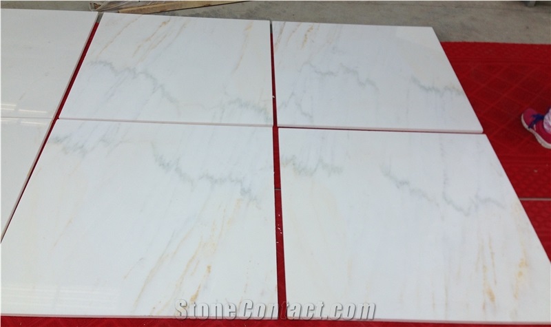 China Golden Thread Jade White Marble Tile