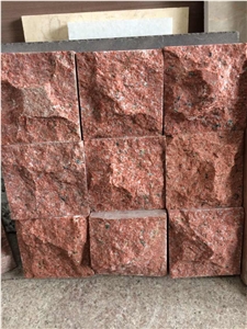 China Red Granite Split Face Slabs & Tiles