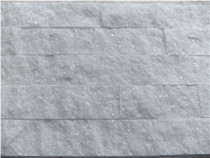 China White Marble Cultural Stone, China Crystal White Marble Stacked Stone